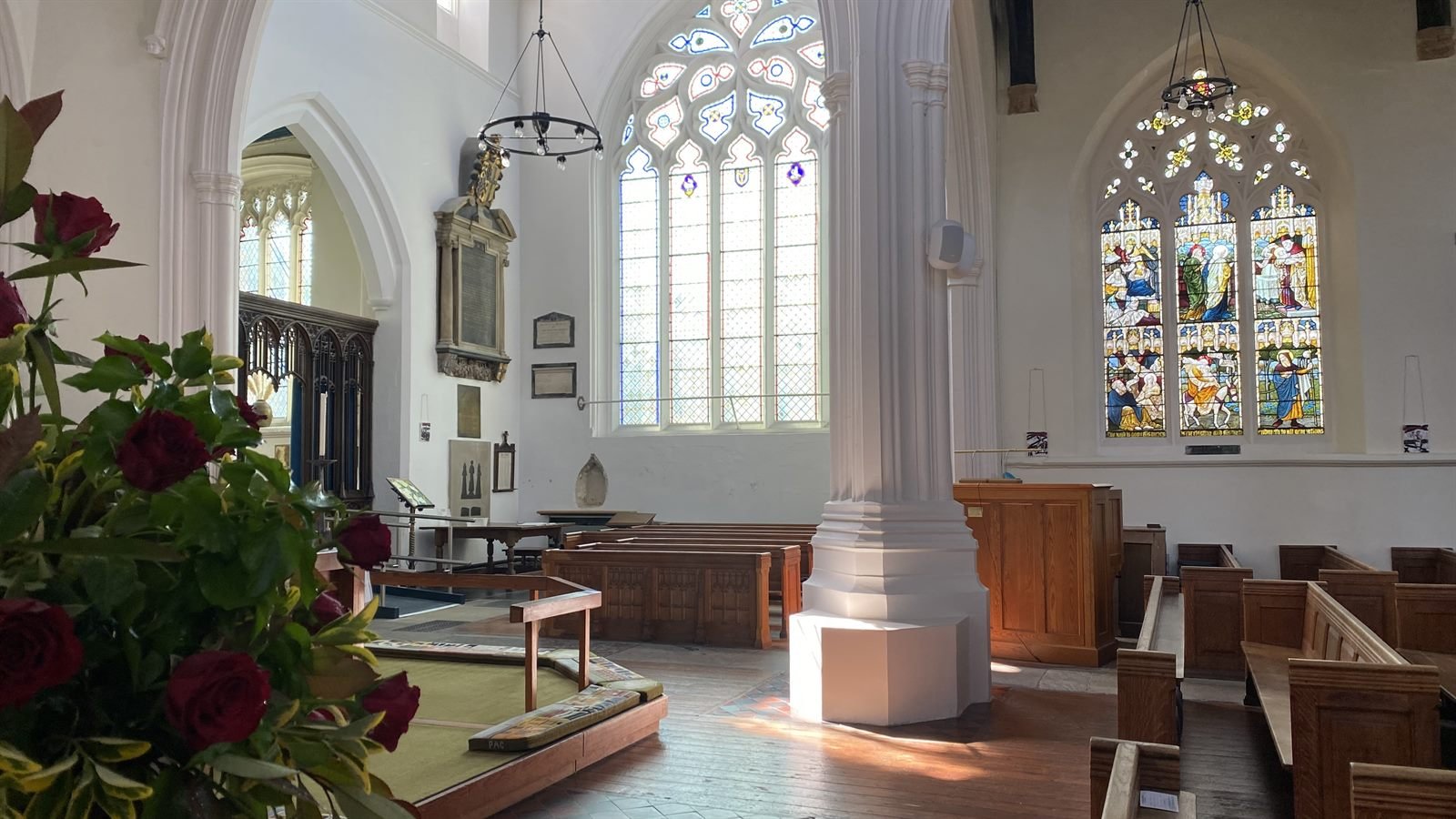 The light-filled interior of St Mary's, a setting for concerts and events