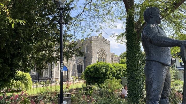 St Mary's seen through the town gardens
