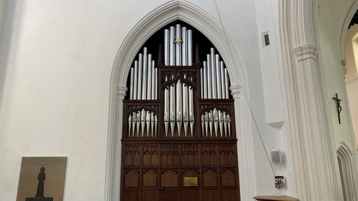 The historic Hill organ of St Mary's, Ware