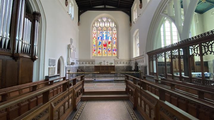 The choir stalls