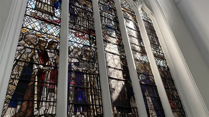 Detail of Victorian stained glass