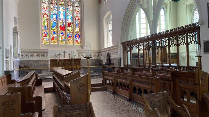 The chancel and sanctuary